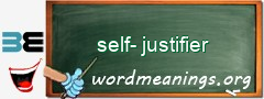 WordMeaning blackboard for self-justifier